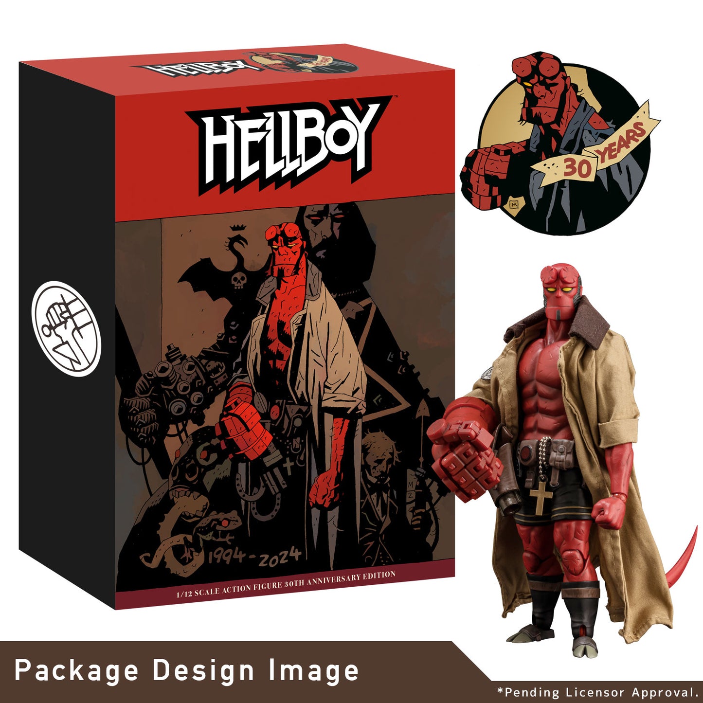 Hellboy Hellboy 1/12 Scale Action Figure 30th Anniversary Edition