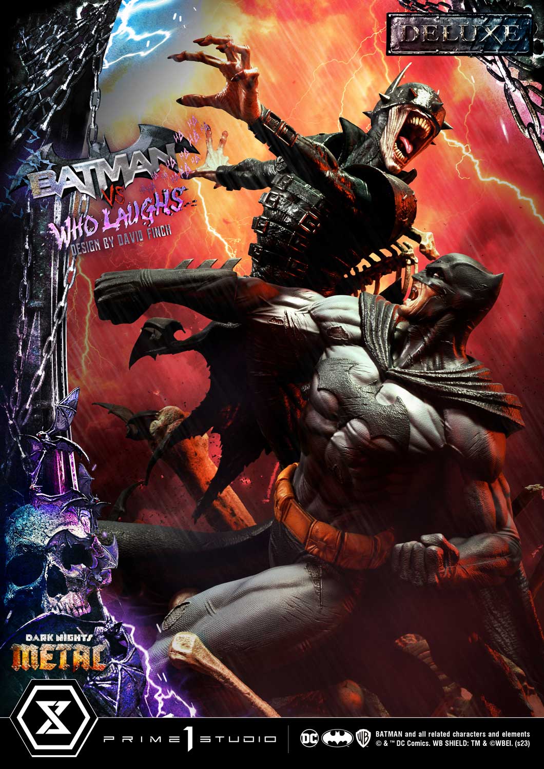 Ultimate Premium Masterline "Dark Nights: Metal" Batman VS Batman Who Laughs (Design by David Finch) DX Edition