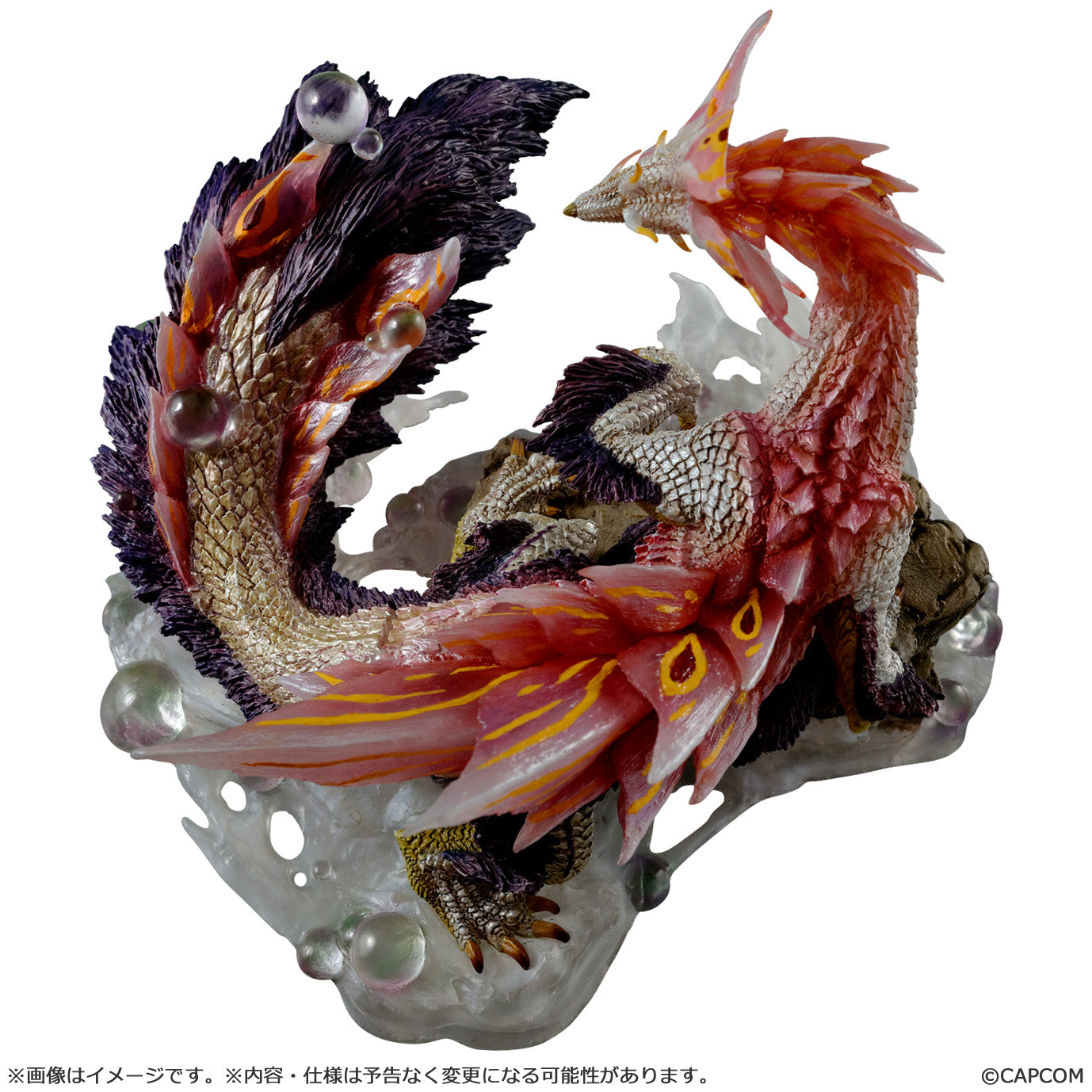 Capcom Figure Builder Creators Model "Monster Hunter Wilds" Bubble Fox Wyvern Mizutsune Reprint Edition, Action & Toy Figures, animota