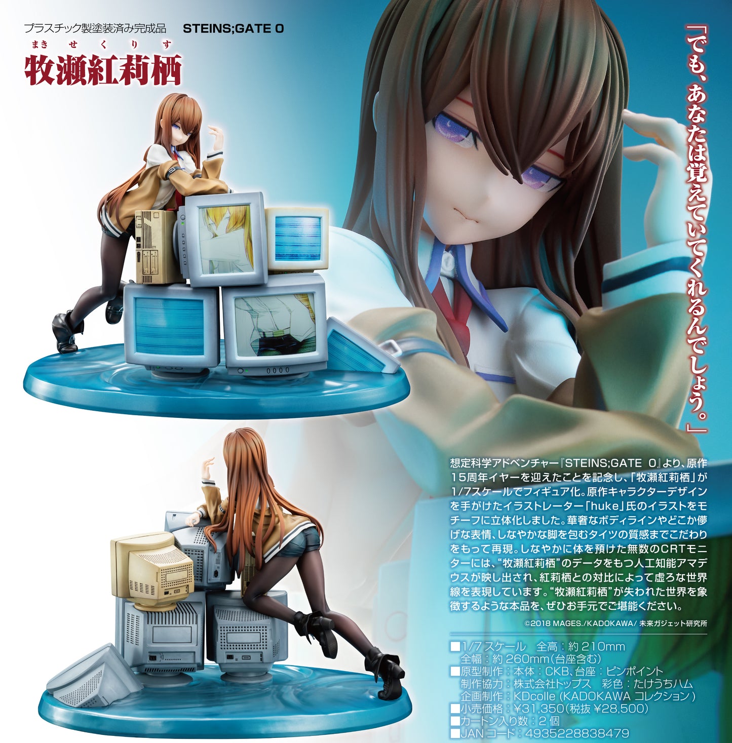 KDcolle STEINS;GATE 0 Kurisu Makise 1/7 Complete Figure