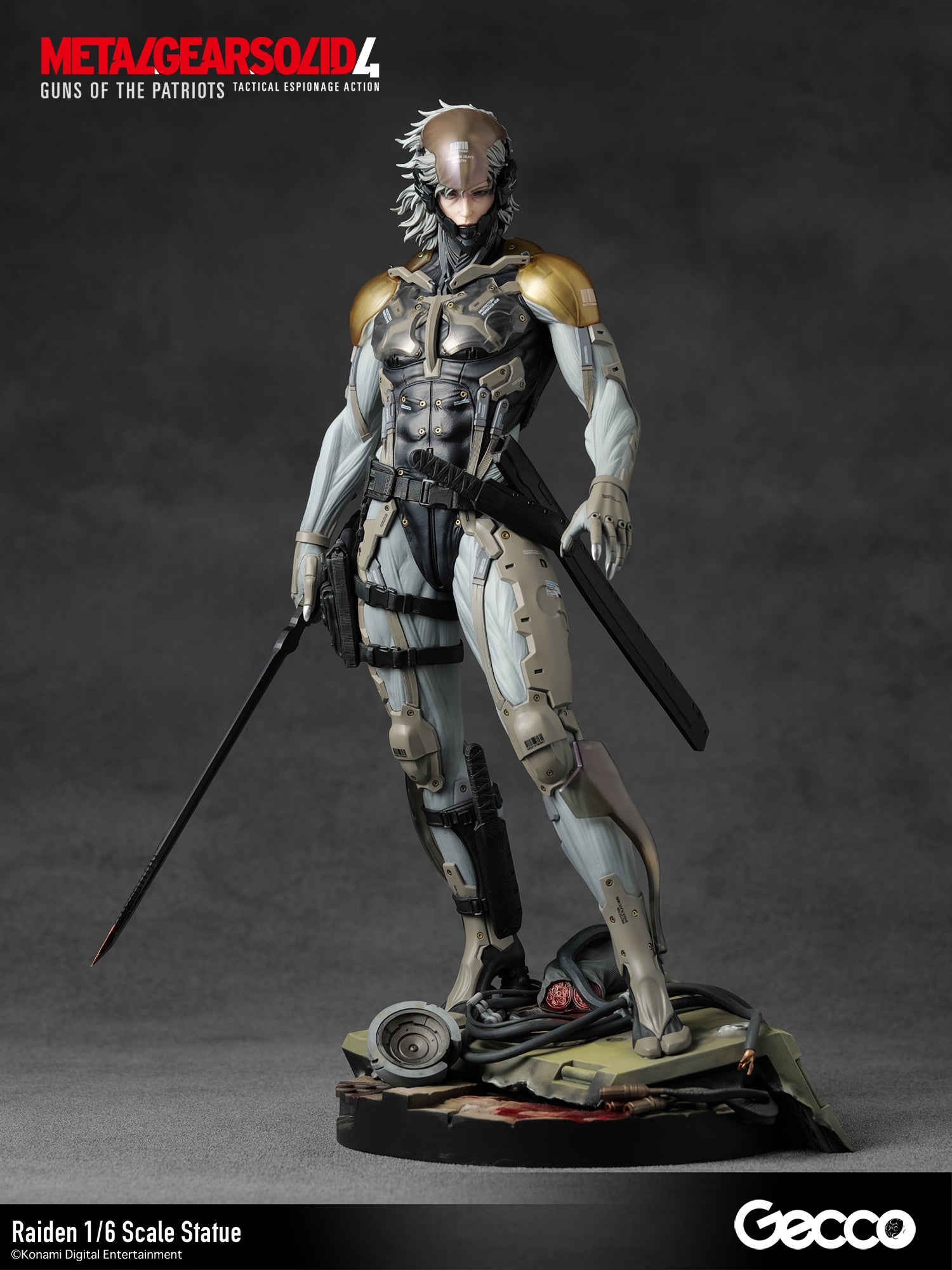 metal gear solid actionfiguren Metal Gear Solid 4: Guns of the Patriots Raiden 1/6 Scale Statue