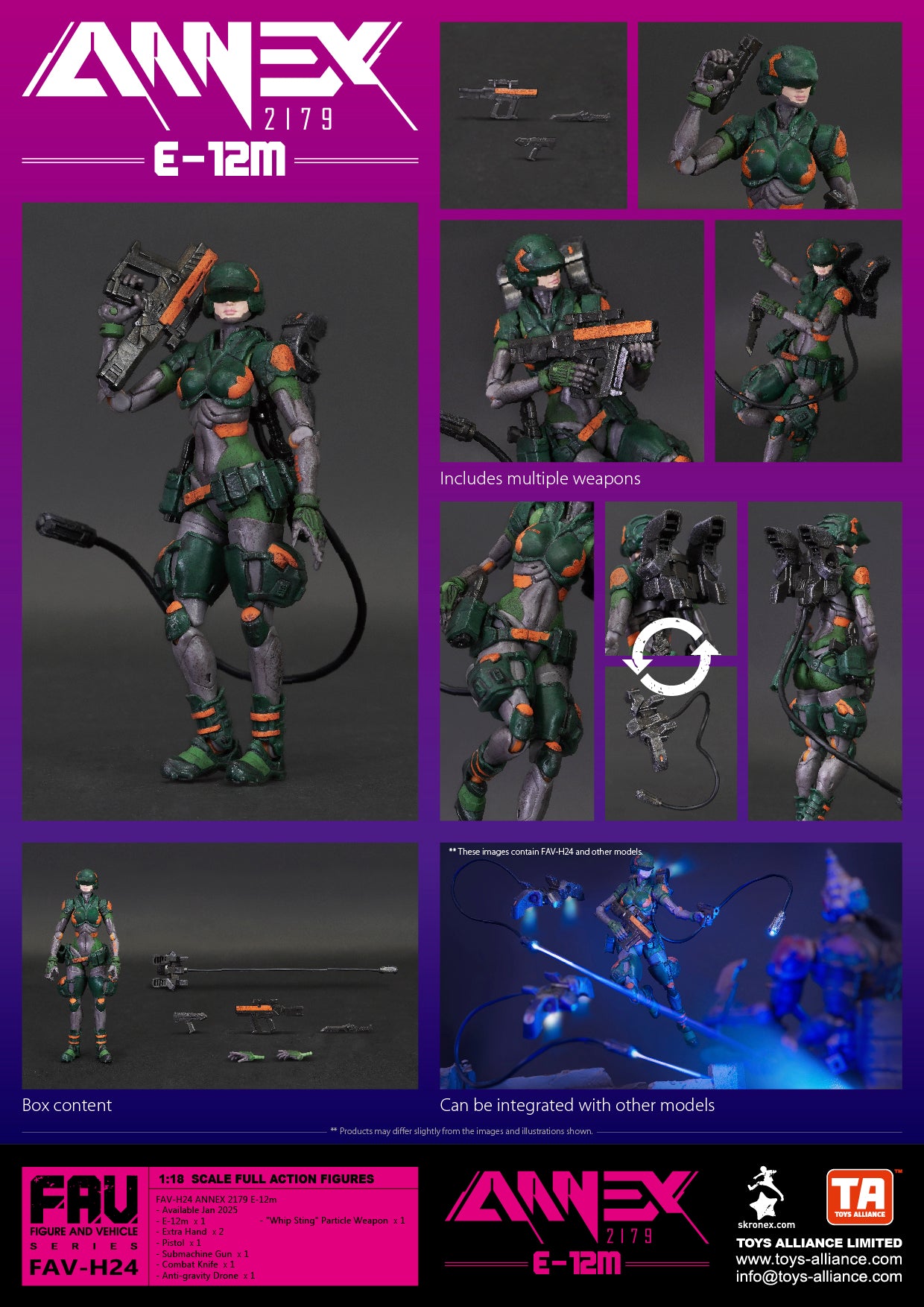 TOYS ALLIANCE LIMITED "ANNEX2179" SERIES 1/18 SCALE FAV-H24 E-12m