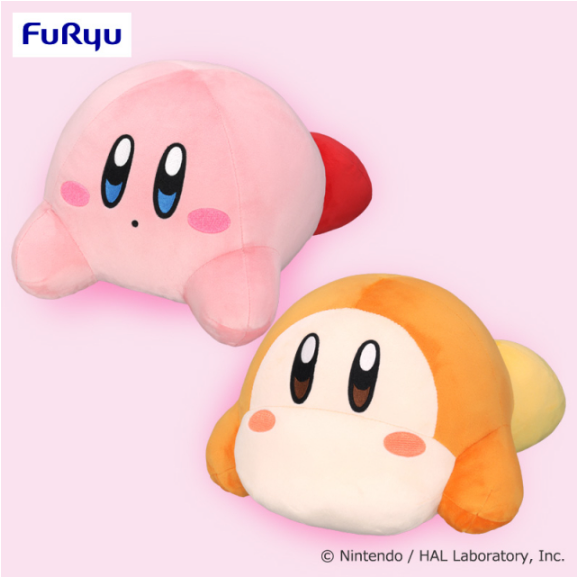 Kirby of the Stars Sleeping with Kirby & Waddle Dee BIG Plush Toy - Kirby, Stuffed Animals, animota