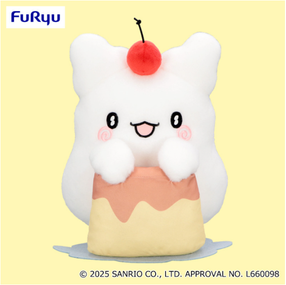 Hanamaruobake Big Pudding and ♡ BIG Plush Toy, Stuffed Animals, animota