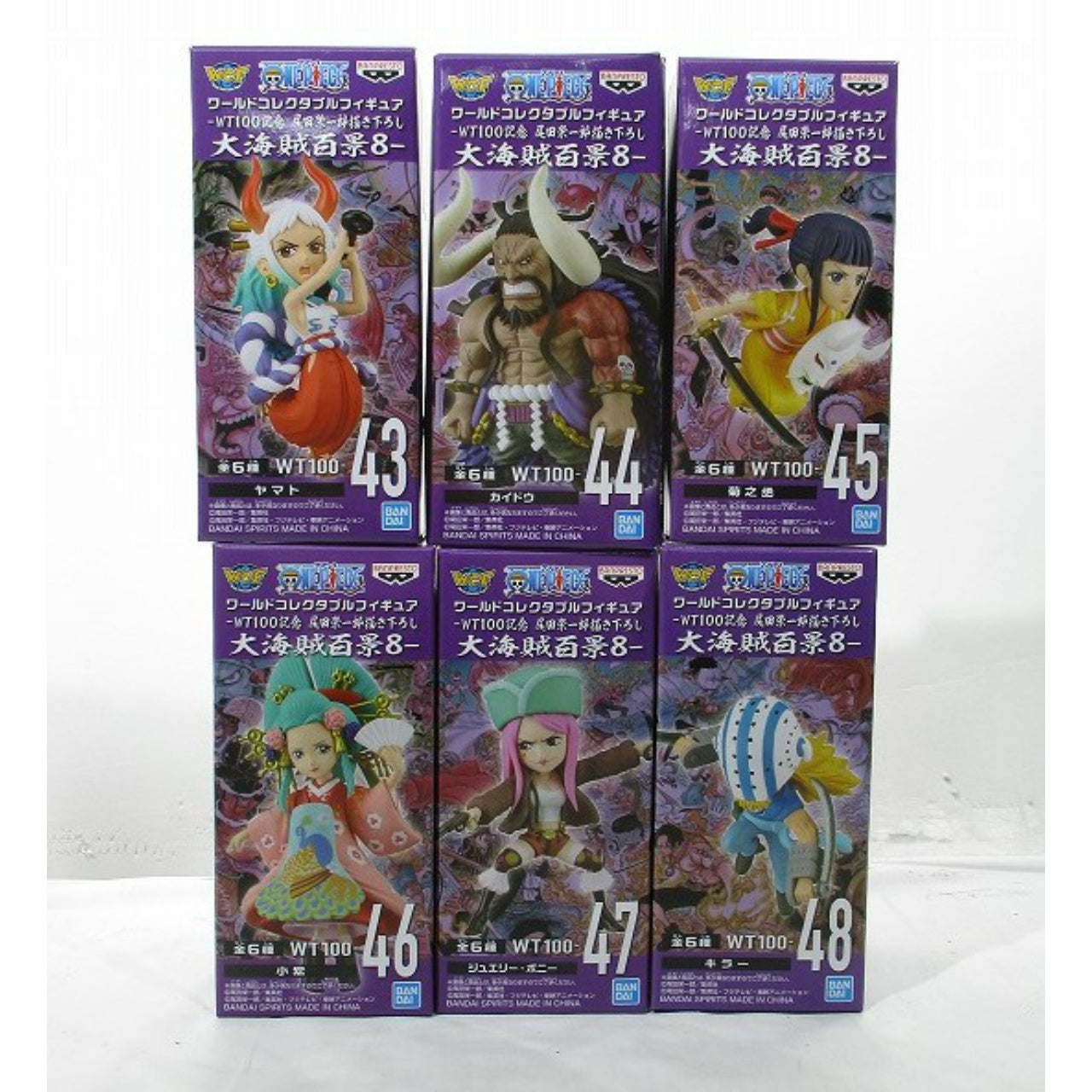 ONE PIECE World Collectable Figure WT100 Memorial Illustrated by Eiichiro Oda 100 Great Pirate Views8 6 kinds of set