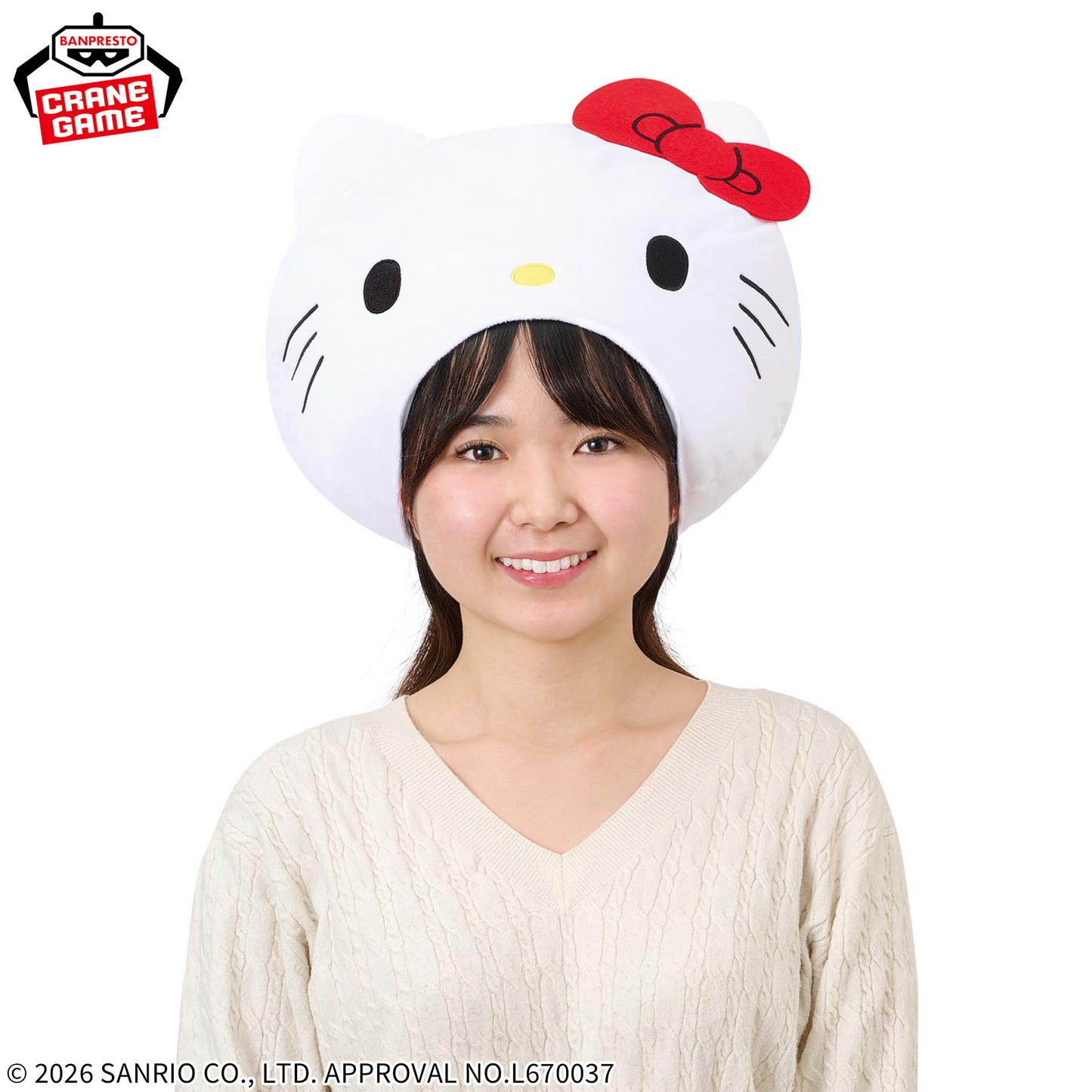 Sanrio Characters Fluffy Dress-Up Hat - Hello Kitty