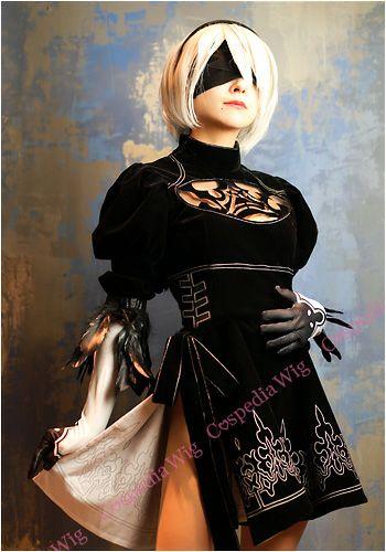”NieR:Automata” 2B style cosplay wig | animota