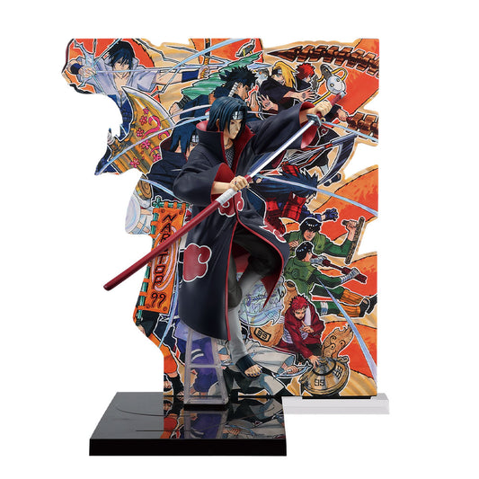 NARUTOP99 - Sumptuous and Gorgeous Ninja Picture Scroll - Itachi Uchiha Figure (NARUTOP99 Commemorative background panel illustrated by Masashi Kishimoto is included.）[Ichiban-Kuji Prize D]