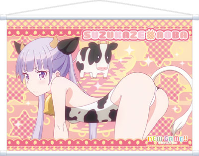 NEW GAME!! - Aoba no FuwaFuwa Animal Wall Scroll / Cow, Decorative Tapestries, animota