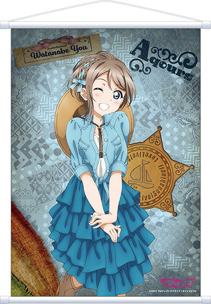Love Live! Sunshine!! A2 Wall Scroll You Watanabe Western, Decorative Tapestries, animota