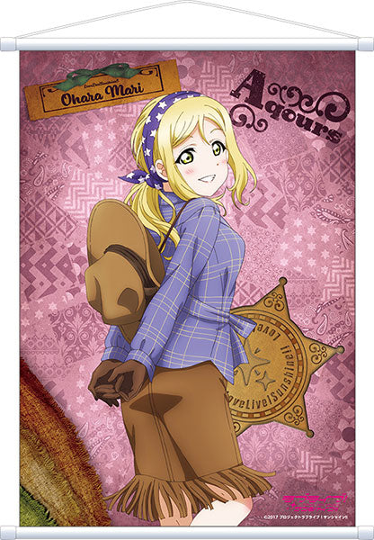Love Live! Sunshine!! A2 Wall Scroll Mari Ohara Western, Decorative Tapestries, animota