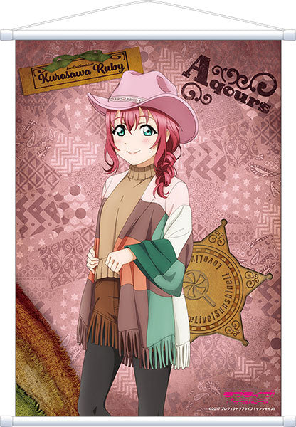 Love Live! Sunshine!! A2 Wall Scroll Ruby Kurosawa Western, Decorative Tapestries, animota
