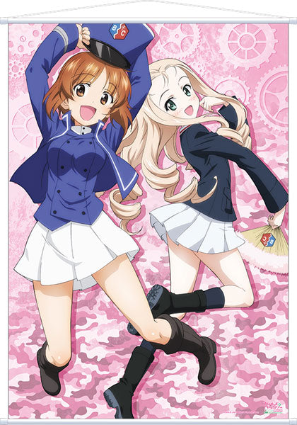 Girls und Panzer das Finale Big Wall Scroll Miho & Marie, Decorative Tapestries, animota