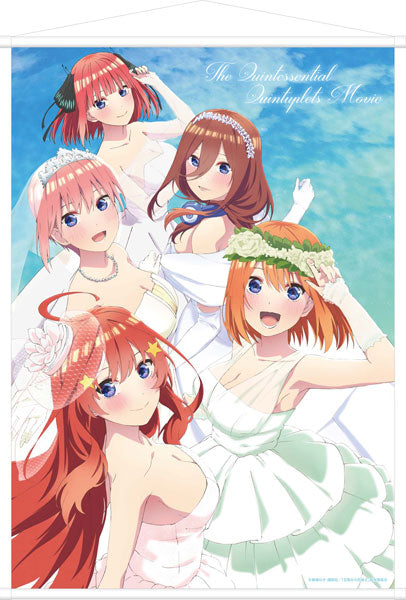 Movie The Quintessential Quintuplets B2 Wall Scroll Wedding Dress, Decorative Tapestries, animota
