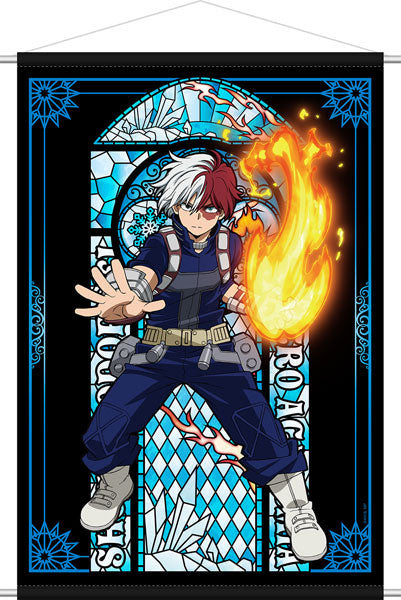 My Hero Academia Stained Glass-style Wall Scroll Shoto Todoroki, Decorative Tapestries, animota
