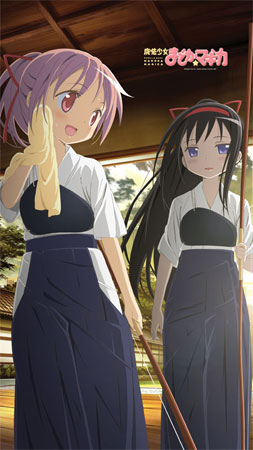 Puella Magi Madoka Magica the Movie - Multipurpose Wall Scroll: Madoka & Homura, Decorative Tapestries, animota