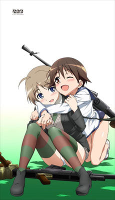 Strike Witches OVA - Multipurpose Wall Scroll Split Curtain, Decorative Tapestries, animota