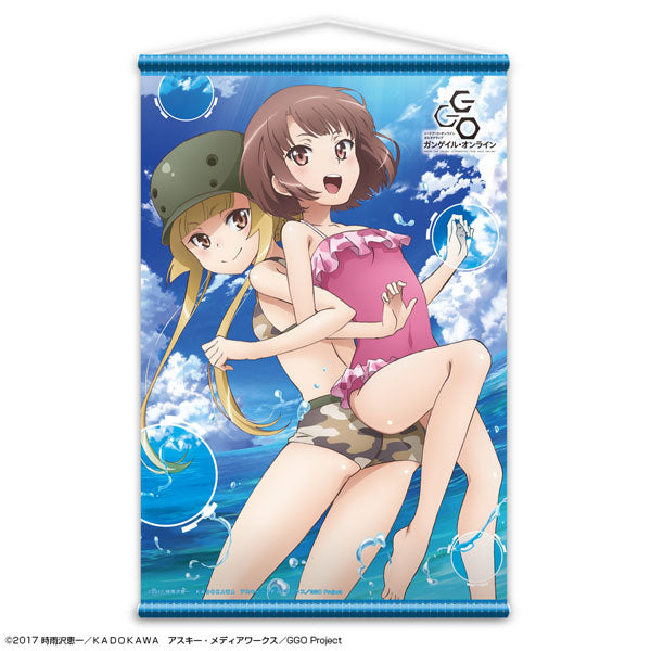Sword Art Online Alternative Gun Gale Online B2 Wall Scroll (Llenn & Fukaziroh), Decorative Tapestries, animota