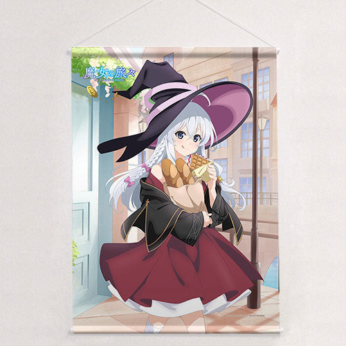 Wandering Witch: The Journey of Elaina New Illustration B2 Wall Scroll (Elaina / Walk & Eat) Double Suede(Pre-order), Decorative Tapestries, animota