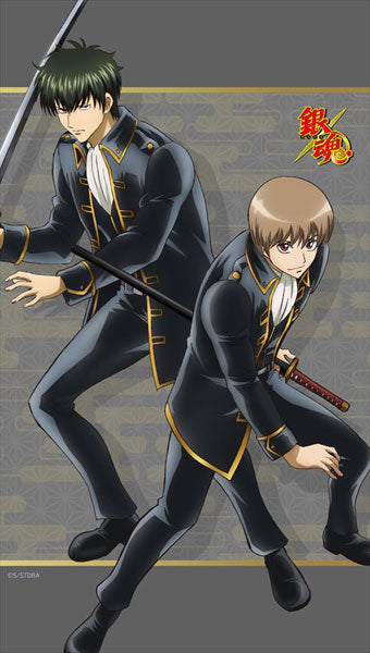 Gintama - "Hijikata & Okita" Multipurpose Wall Scroll Split Curtain, Decorative Tapestries, animota