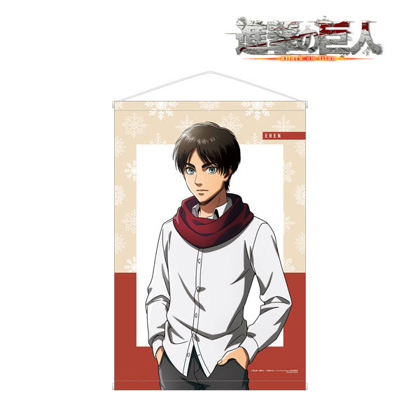 Attack on Titan New Illustration Eren Wearing Muffler ver. B2 Wall Scroll, Decorative Tapestries, animota
