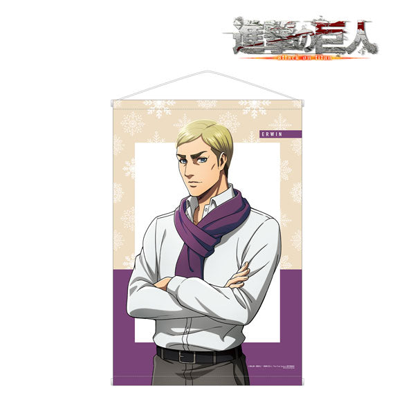 Attack on Titan New Illustration Erwin Wearing Muffler ver. B2 Wall Scroll, Decorative Tapestries, animota
