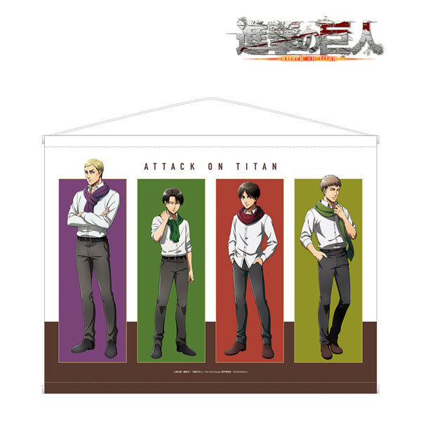 Attack on Titan New Illustration Group Wearing Muffler ver. B2 Wall Scroll, Decorative Tapestries, animota
