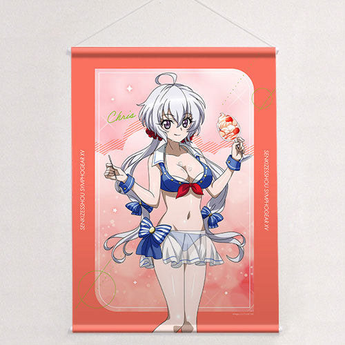 Senki Zesshou Symphogear XV New Illustration B2 Wall Scroll (Chris / Marine Sailor Swimsuit)(Pre-order), Decorative Tapestries, animota