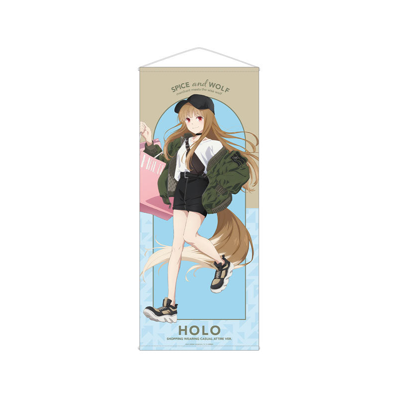 Spice and Wolf MERCHANT MEETS THE WISE WOLF New Illustration Holo Shopping in Casual Fashion Life-size Wall Scroll, Decorative Tapestries, animota