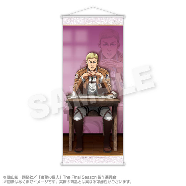 Attack on Titan Slim Wall Scroll Strategy Meeting Together ver. Erwin Smith, Decorative Tapestries, animota