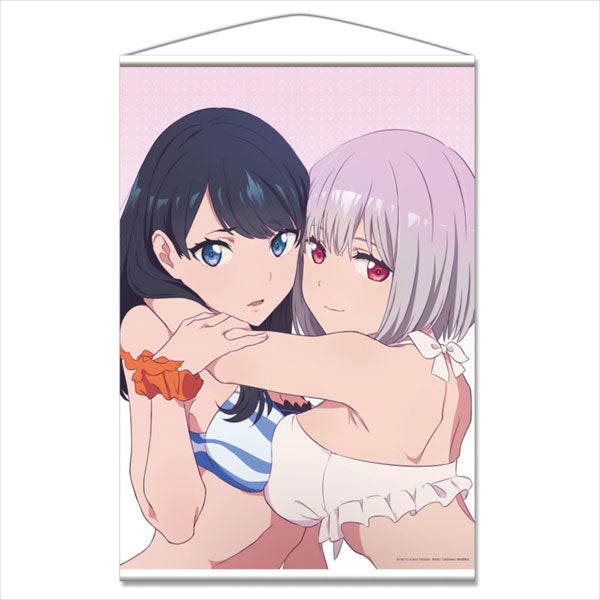 SSSS.GRIDMAN B2 Wall Scroll C Rikka Takarada & Akane Shinjo Swimsuit, Decorative Tapestries, animota