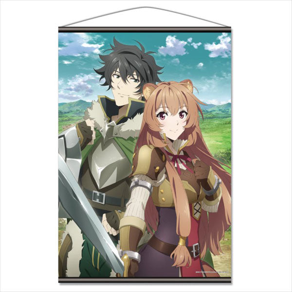 The Rising of the Shield Hero B2 Wall Scroll A Naofumi & Raphtalia, Decorative Tapestries, animota