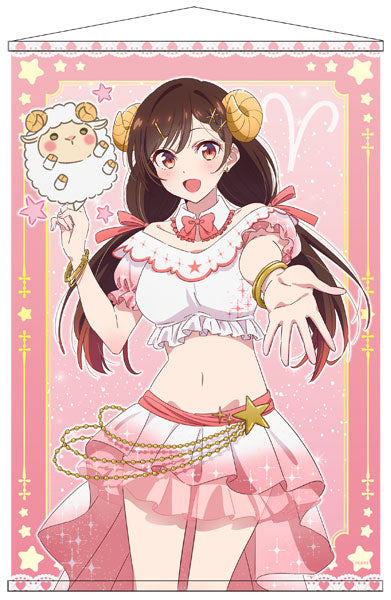 Rent-A-Girlfriend New Illustration B2 Wall Scroll Zodiac ver. Chizuru Mizuhara, Decorative Tapestries, animota