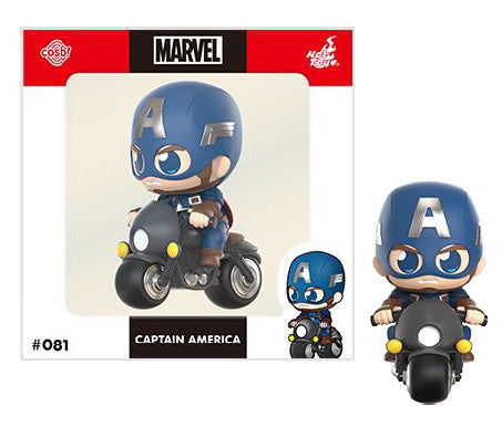 Cosbi Marvel Collection #081 Captain America (Vehicle Series) Comic, Action & Toy Figures, animota