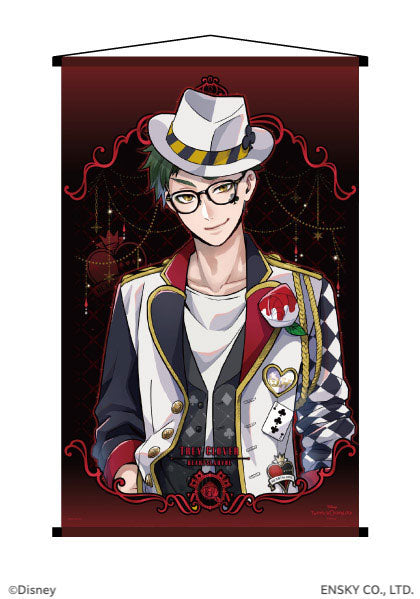 Disney Twisted Wonderland A2 Irregular Wall Scroll (4) Trey Clover, Decorative Tapestries, animota