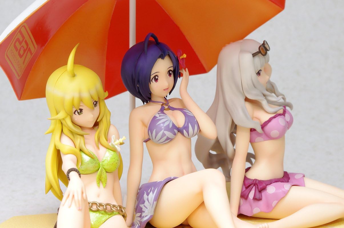 BEACH QUEENS - THE IDOLM@STER: Miki & Azusa & Takane DX Set w/Beach Parasol 1/10 Complete Figure | animota