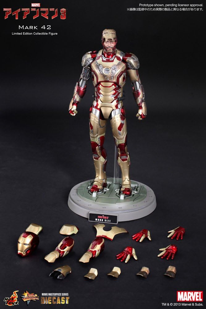 Movie Masterpiece DIECAST - Iron Man 3 1/6 Scale Figure: Iron Man 3 Mark 42 | animota