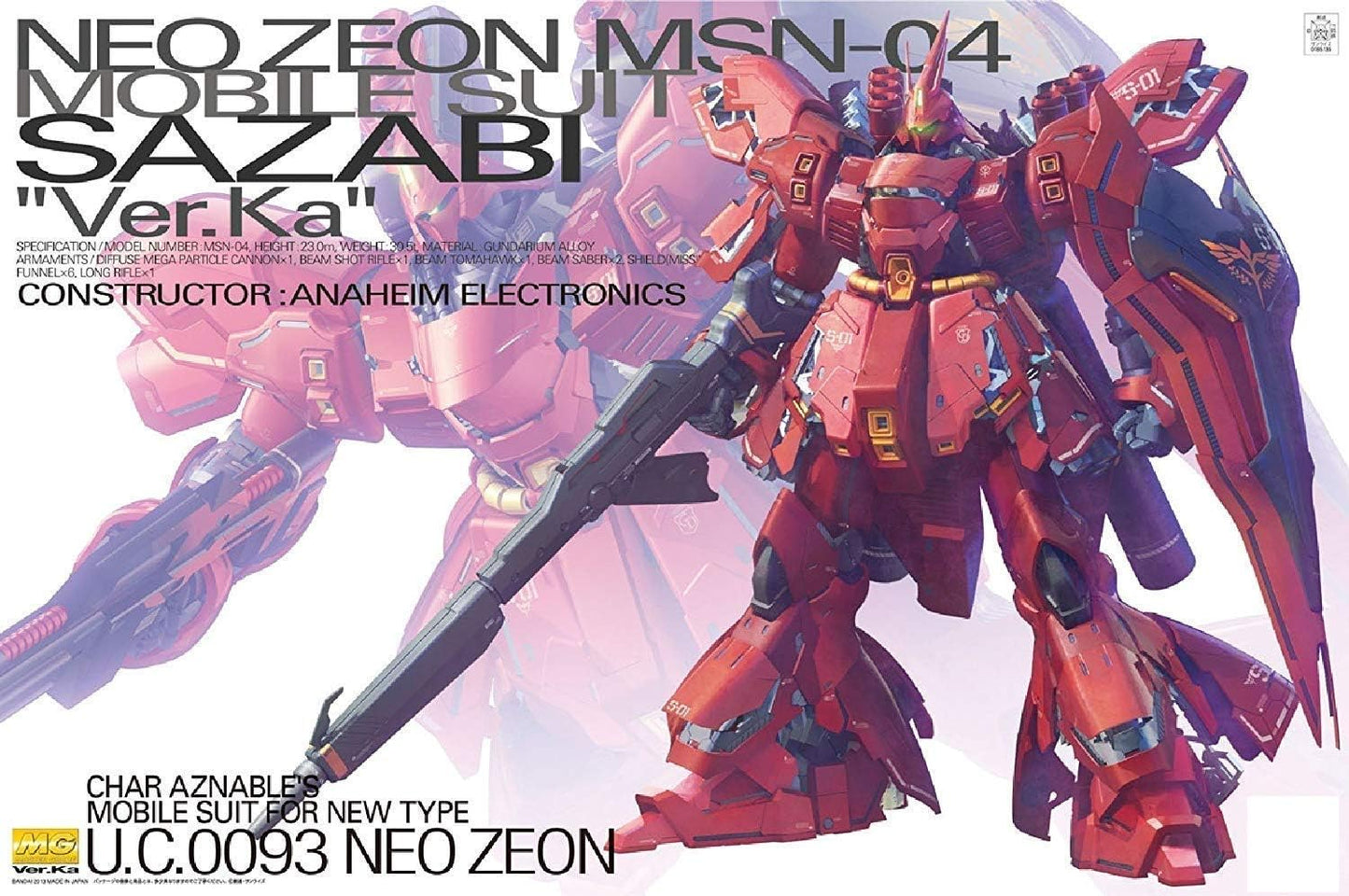 1/100 MG "Gundam Char's Counter Attack" Sazabi Ver. Ka | animota