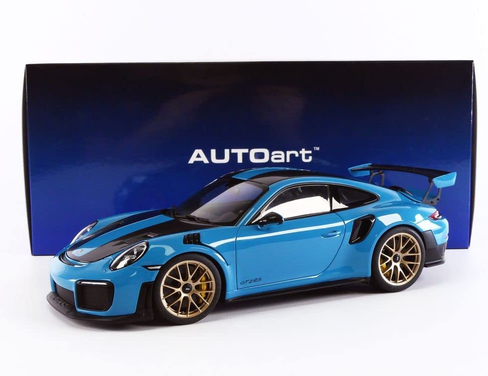 1/18 Porsche 911 (991.2) GT2 RS Weissach Package (Blue / Carbon Black) | animota