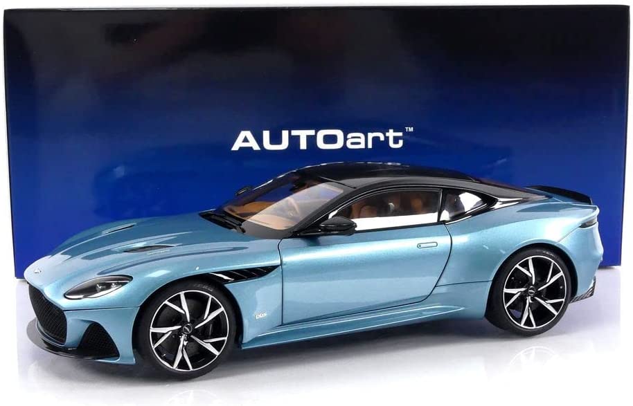 1/18 Aston Martin DBS Superleggera (Light Blue Pearl / Carbon Black Roof) | animota