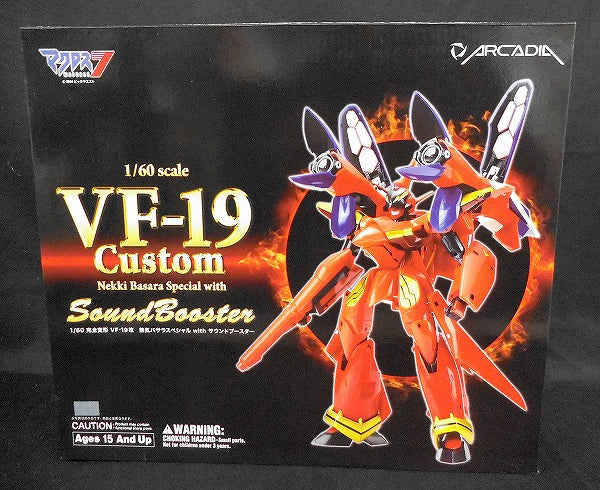 ARCADIA Macross7 Fully Transformable 1/60 VF-19 Kai Nekki Basara Special with Sound Booster, Action & Toy Figures, animota