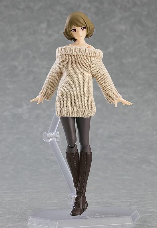 figma Styles figma Female body (Chiaki) with Off-the-Shoulder Sweater Dress | animota
