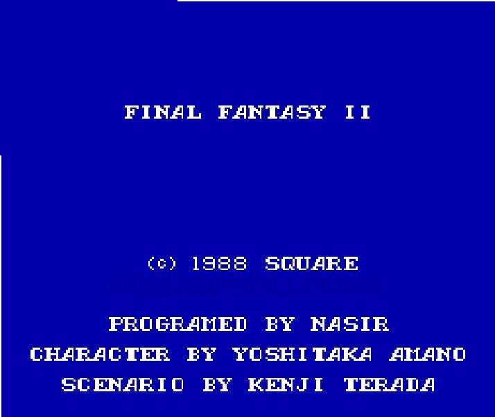 FINAL FANTASYII.Nintendo Famicom Japanese Version
