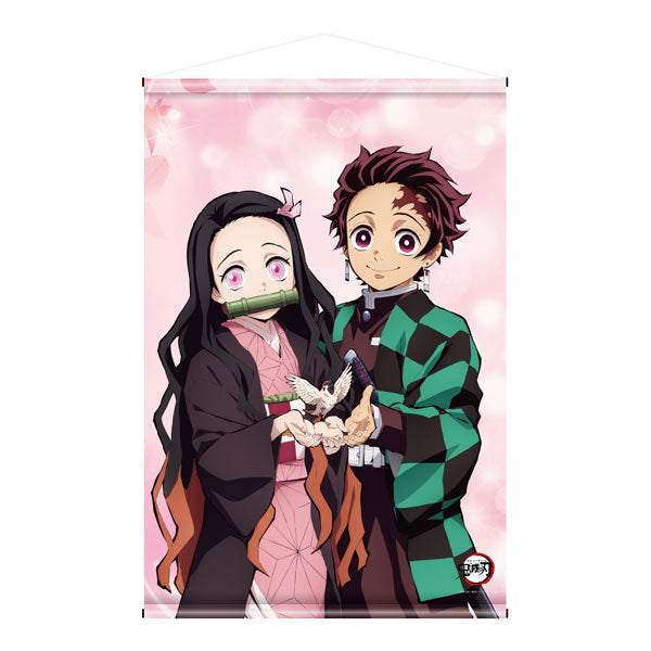 Demon Slayer: Kimetsu no Yaiba Wall Scroll Tanjiro Kamado & Nezuko Kamado, Decorative Tapestries, animota