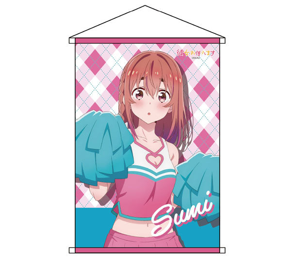 Rent-A-Girlfriend B2 Wall Scroll Sumi Sakurasawa Cheer Girl ver, Decorative Tapestries, animota
