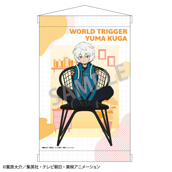 World Trigger A4 Wall Scroll Yuma Kuga / Chair, Decorative Tapestries, animota