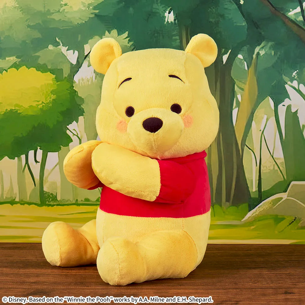 Winnie the Pooh Red Cheeks Super Large Plush Toy Sideway Pose, Stuffed Animals, animota