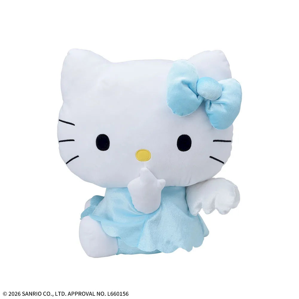 Hello Kitty LL Plush Toy Light Blue Angel