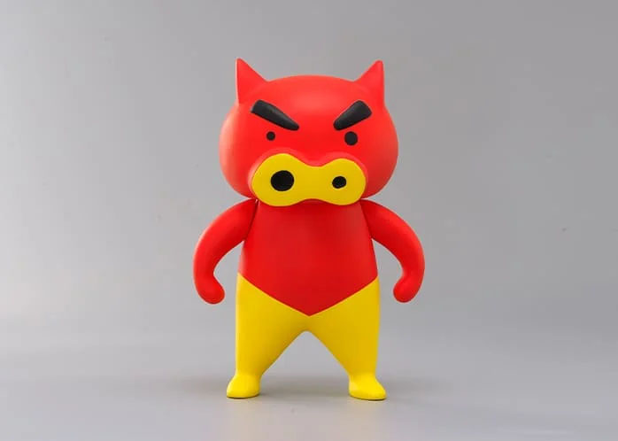 Crayon Shin-chan Soft Vinyl Collection TON-MEN Red Pig Red Buriburi