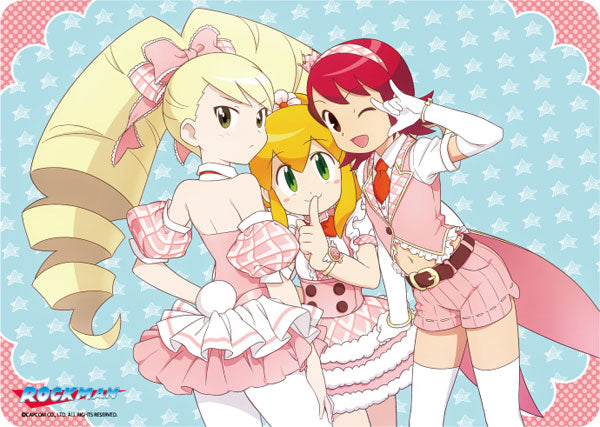 Character All Purpose Rubber Mat Mega Man Idol "Roll, Mayl, Luna" Revival